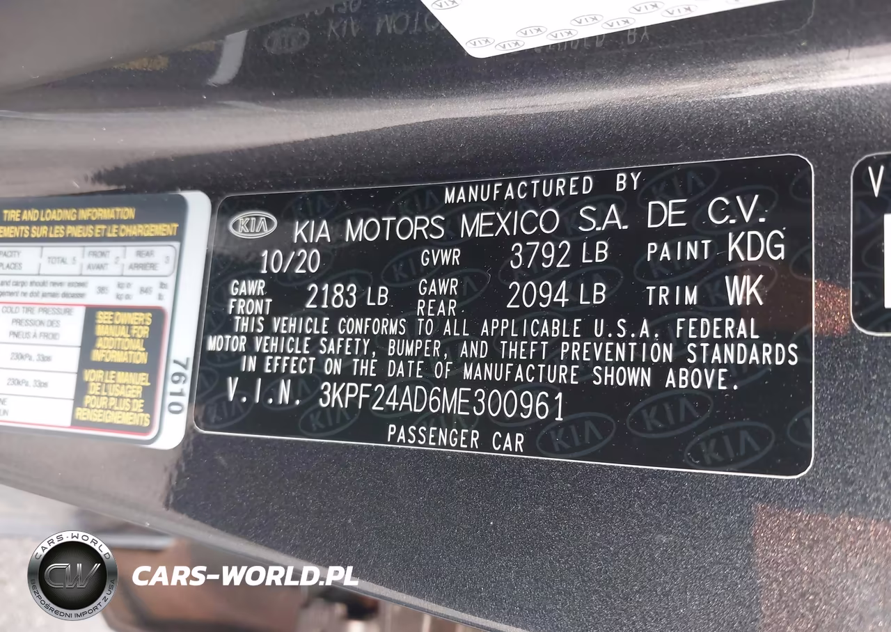 2021 Kia Forte Lxs VIN:3KPF24AD6ME300961 - 9