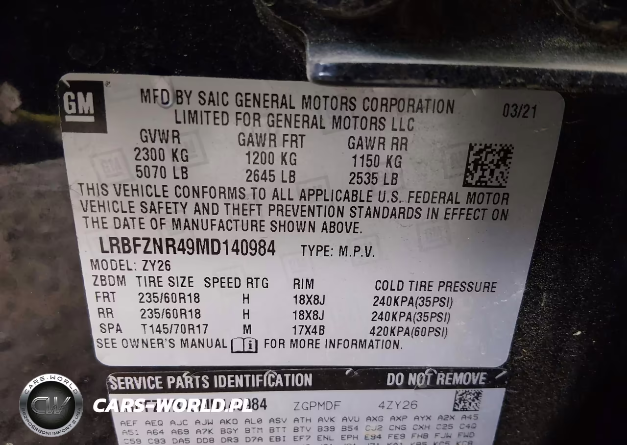 2021 Buick Envision Fwd Essence VIN:LRBFZNR49MD140984 - 9