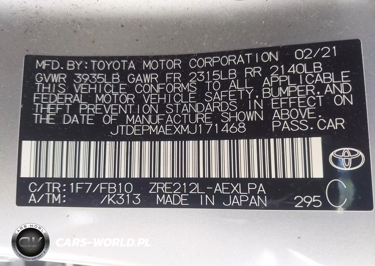2021 Toyota Corolla Le VIN:JTDEPMAEXMJ171468 - 9