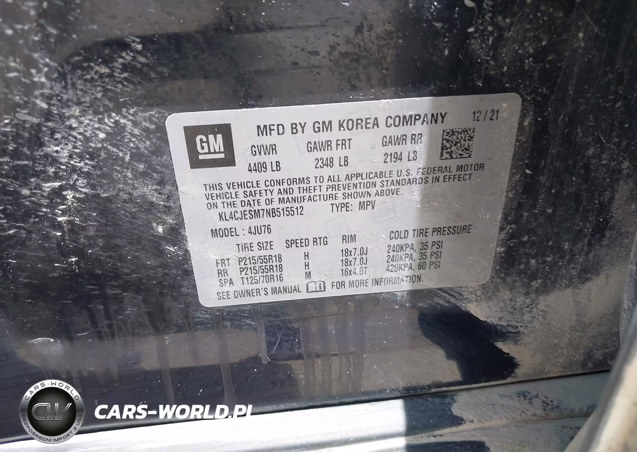 2022 Buick Encore Awd Preferred VIN:KL4CJESM7NB515512 - 9