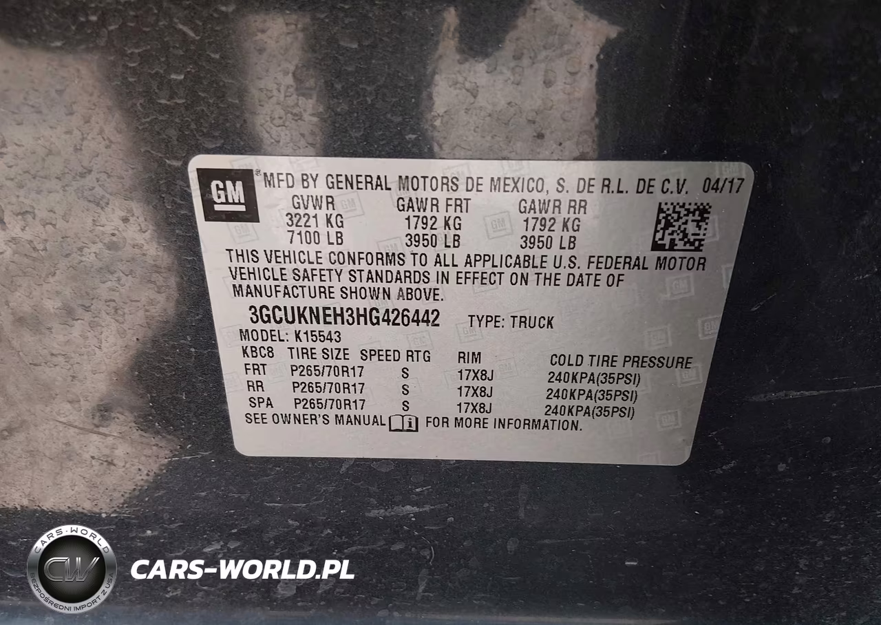 2017 Chevrolet Silverado 1500 Work Truck VIN:3GCUKNEH3HG426442 - 9