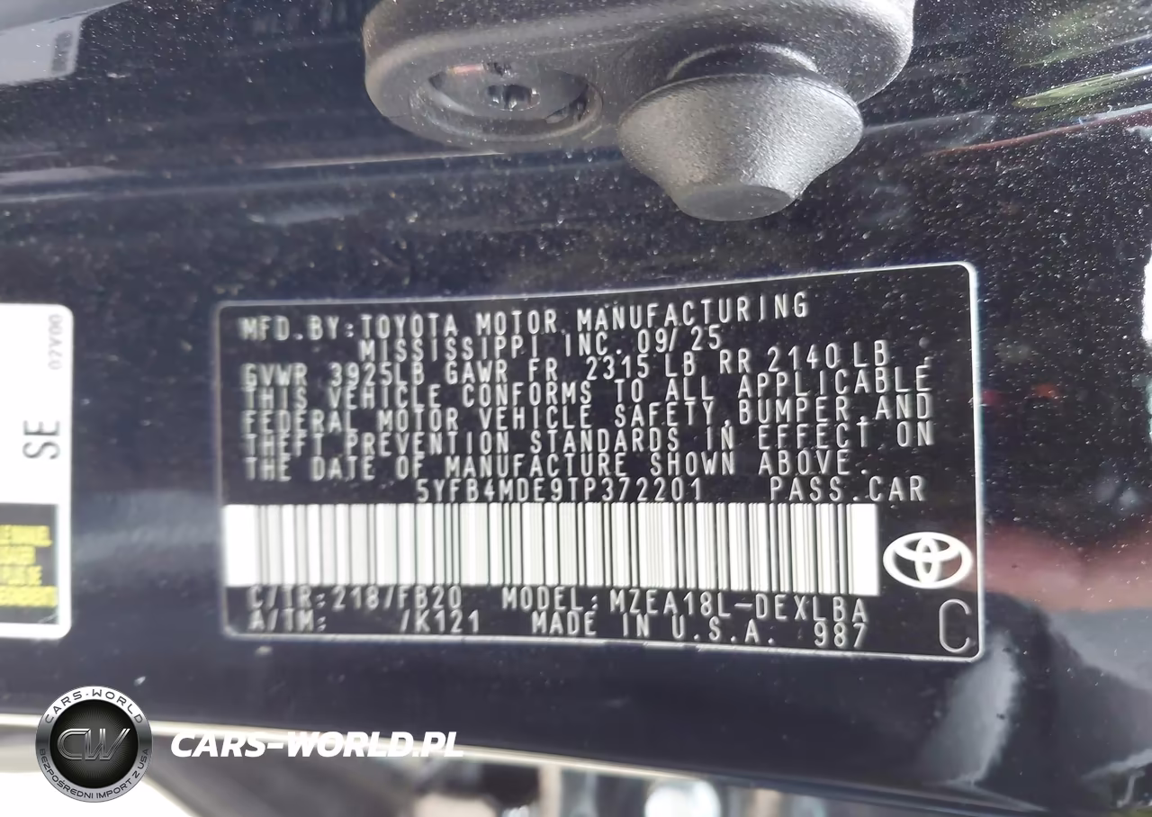 2026 Toyota Corolla Le VIN:5YFB4MDE9TP372201 - 9
