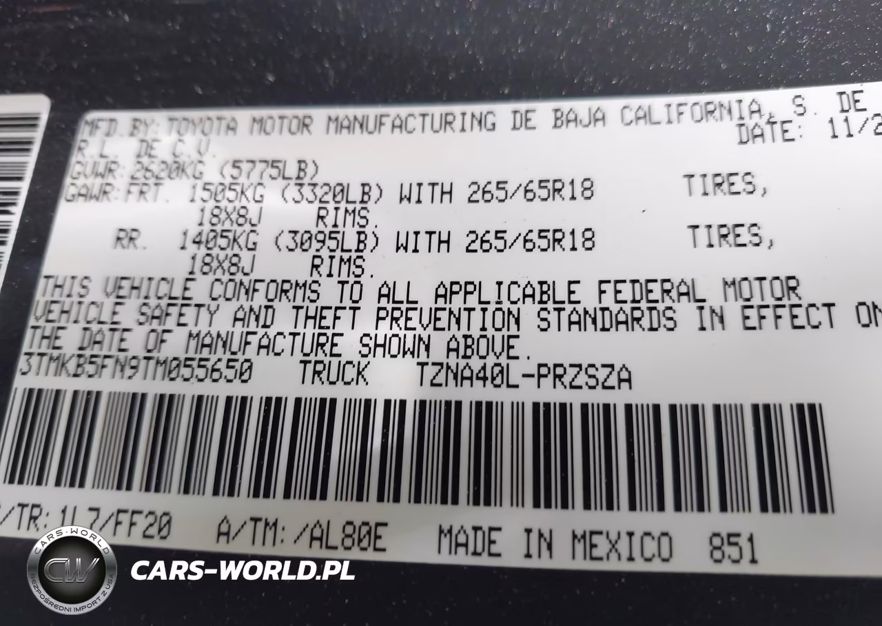 2026 Toyota Tacoma Sr5 VIN:3TMKB5FN9TM055650 - 9