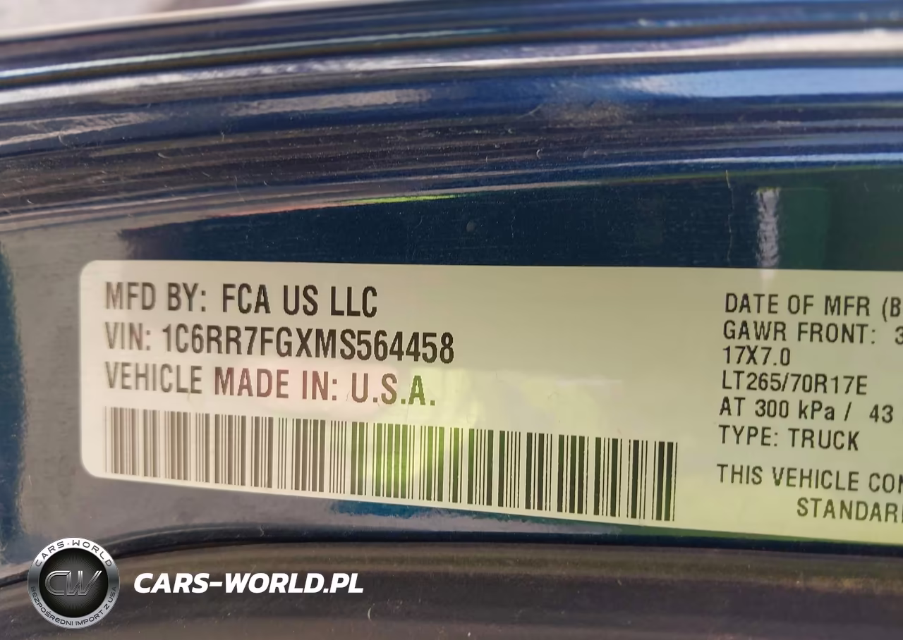 2021 Ram 1500 Classic Tradesman 4X4 6'4 Box VIN:1C6RR7FGXMS564458 - 9