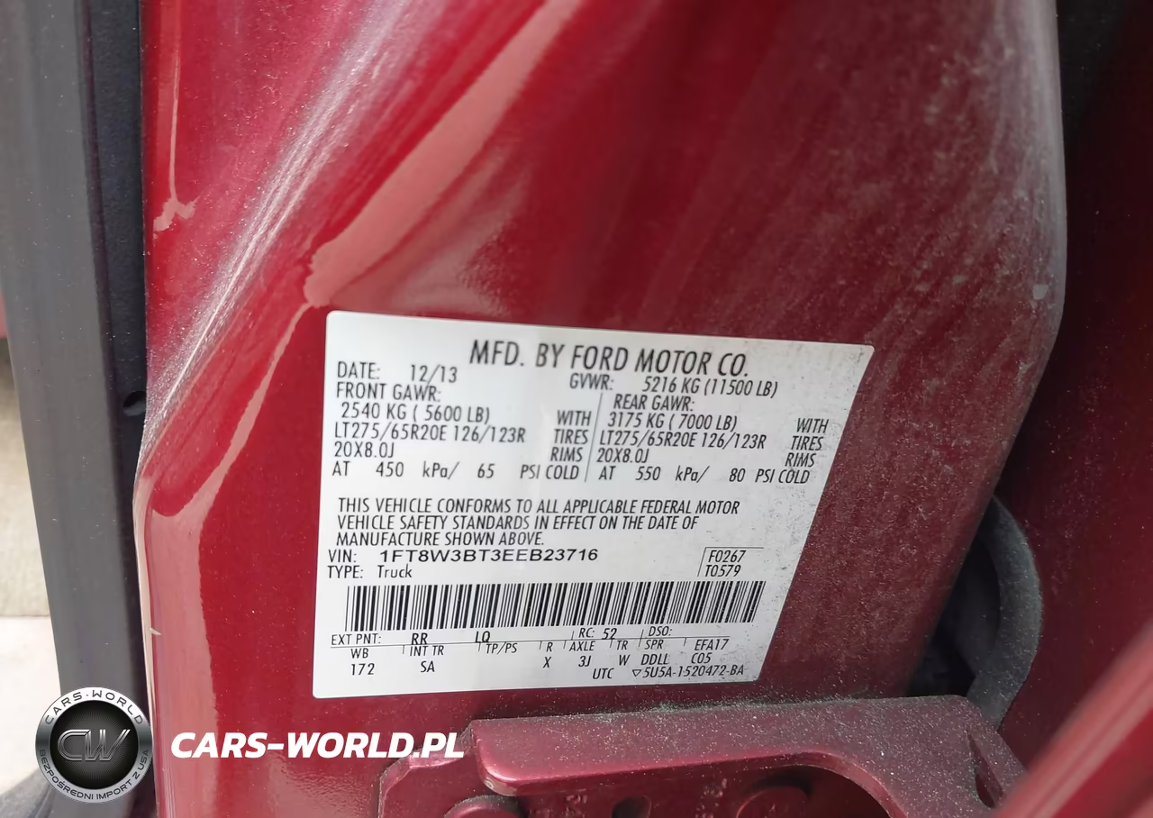 2014 Ford F-350 Lariat VIN:1FT8W3BT3EEB23716 - 9