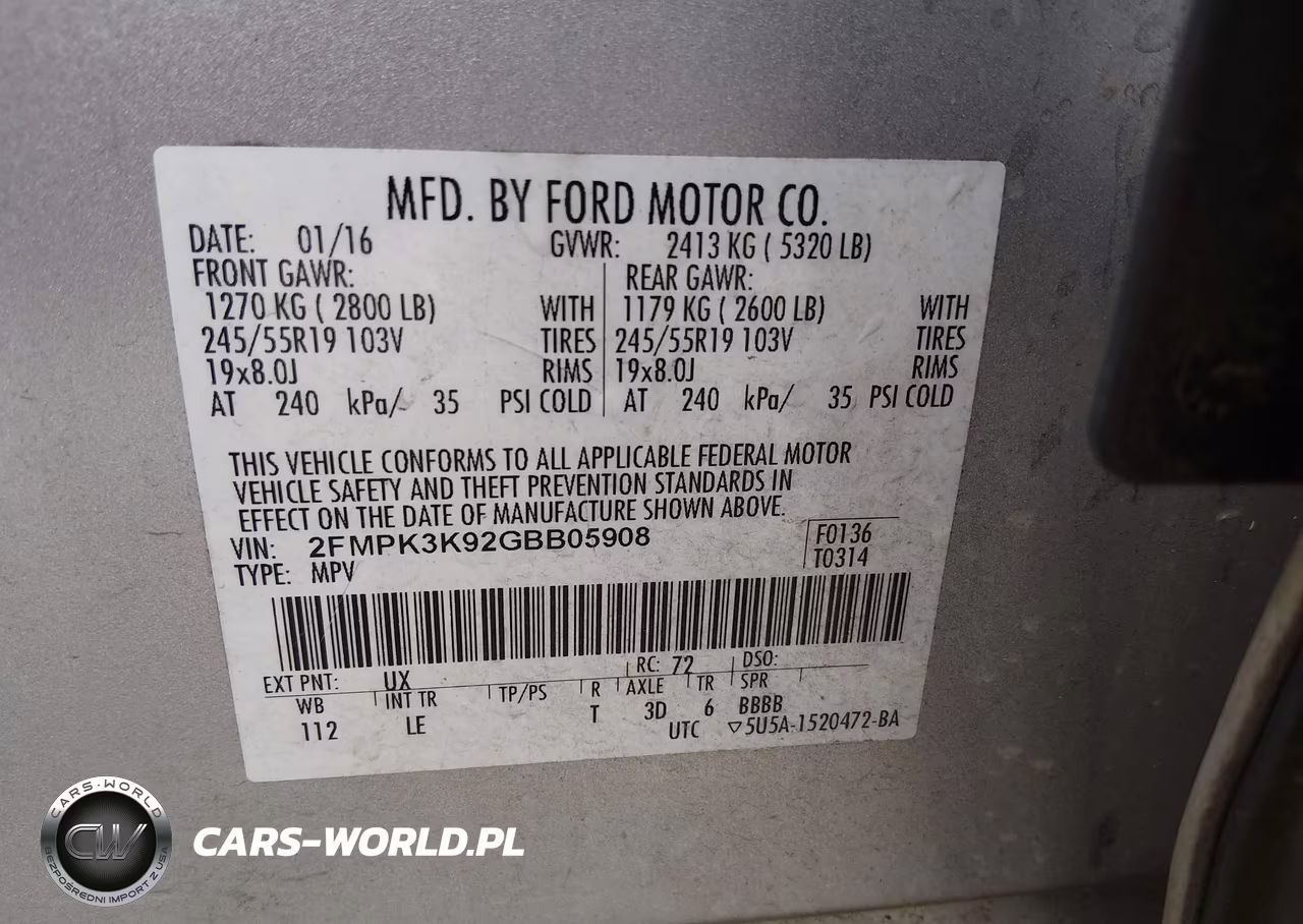 2016 Ford Edge Titanium VIN:2FMPK3K92GBB05908 - 9