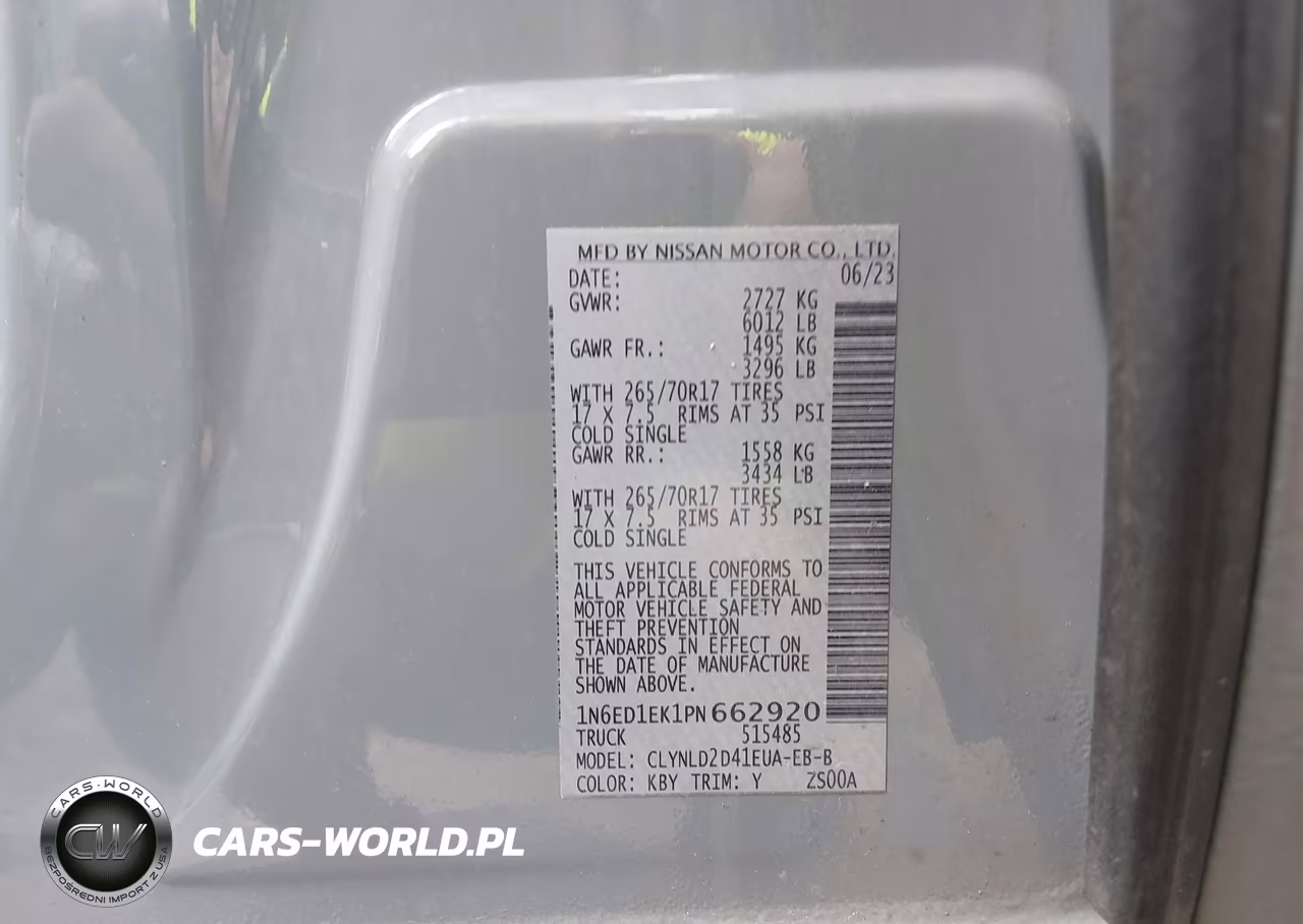 2023 Nissan Frontier Pro-4X 4X4 VIN:1N6ED1EK1PN662920 - 9