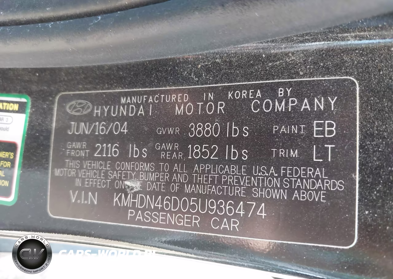 2005 Hyundai Elantra Gls-Gt VIN:KMHDN46D05U936474 - 9