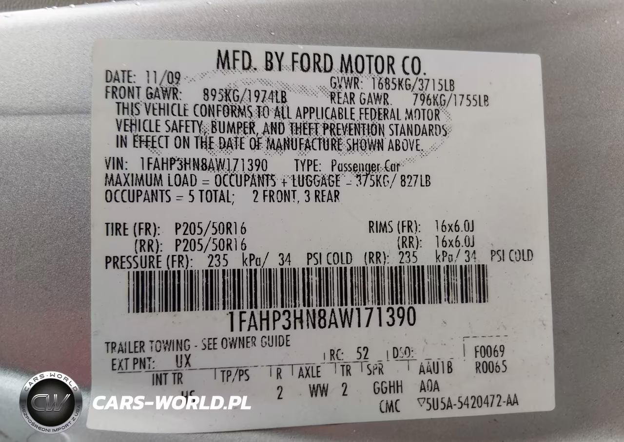 2010 Ford Focus Sel VIN:1FAHP3HN8AW171390 - 9