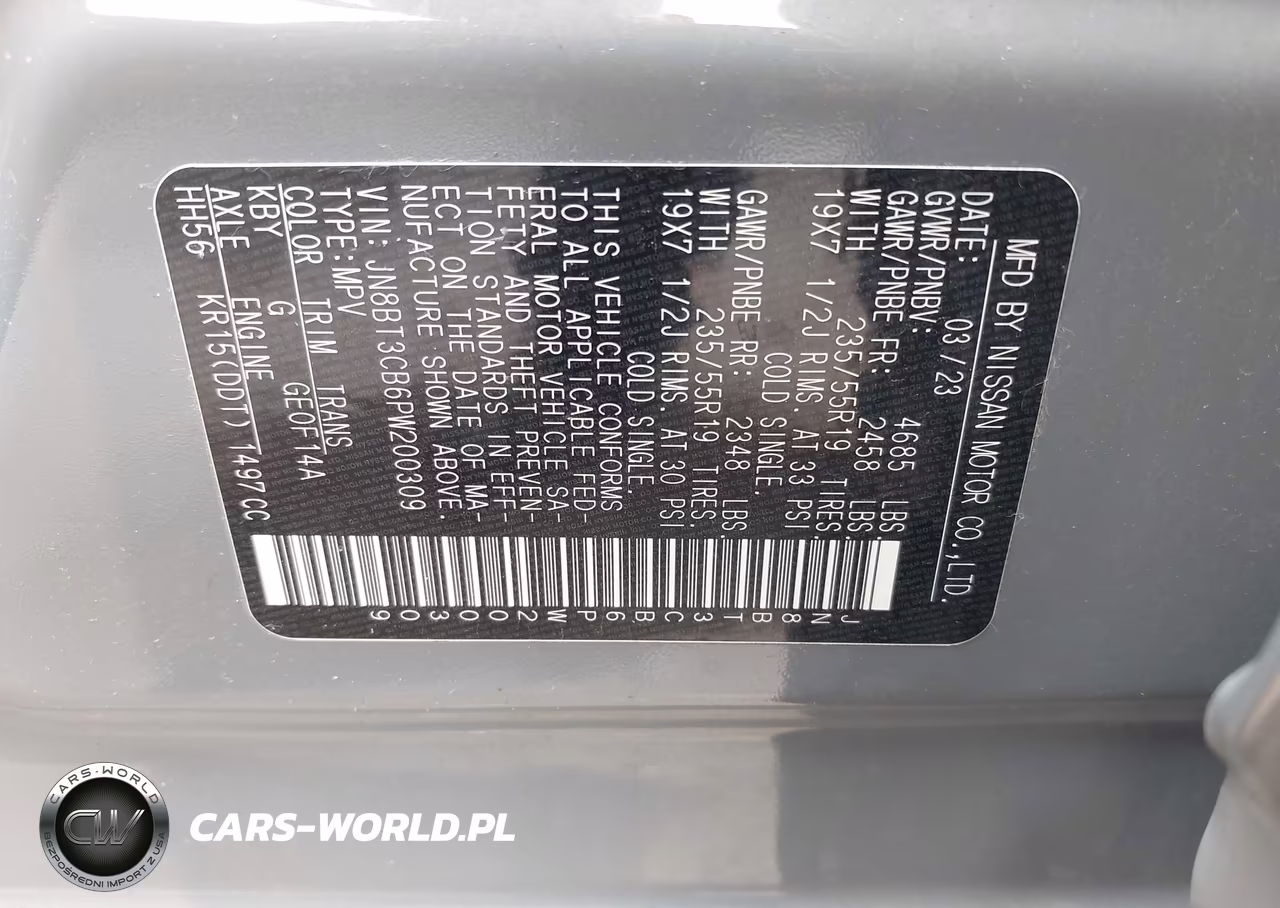 2023 Nissan Rogue Sl Intelligent Awd VIN:JN8BT3CB6PW200309 - 9