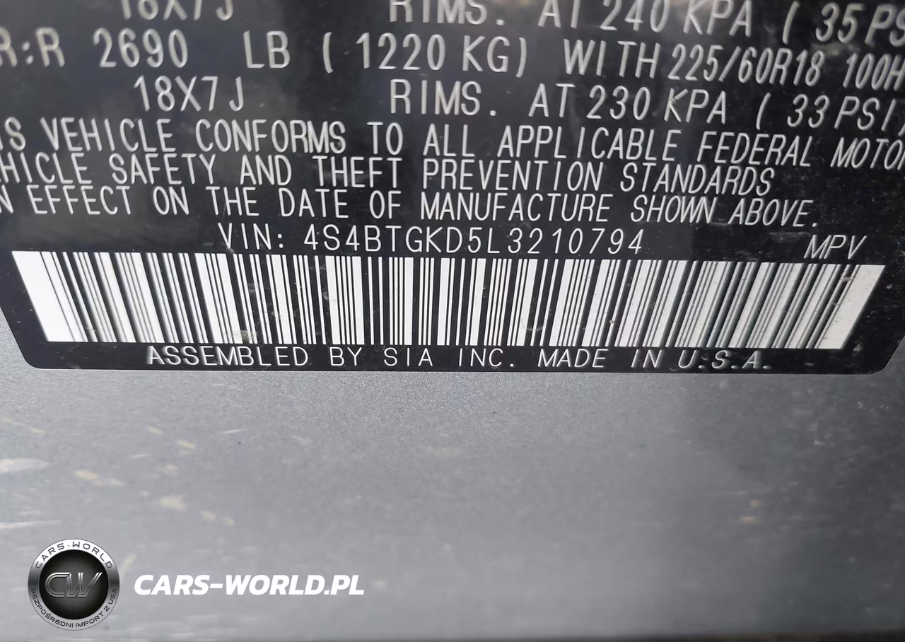 2020 Subaru Outback Onyx Edition Xt VIN:4S4BTGKD5L3210794 - 9