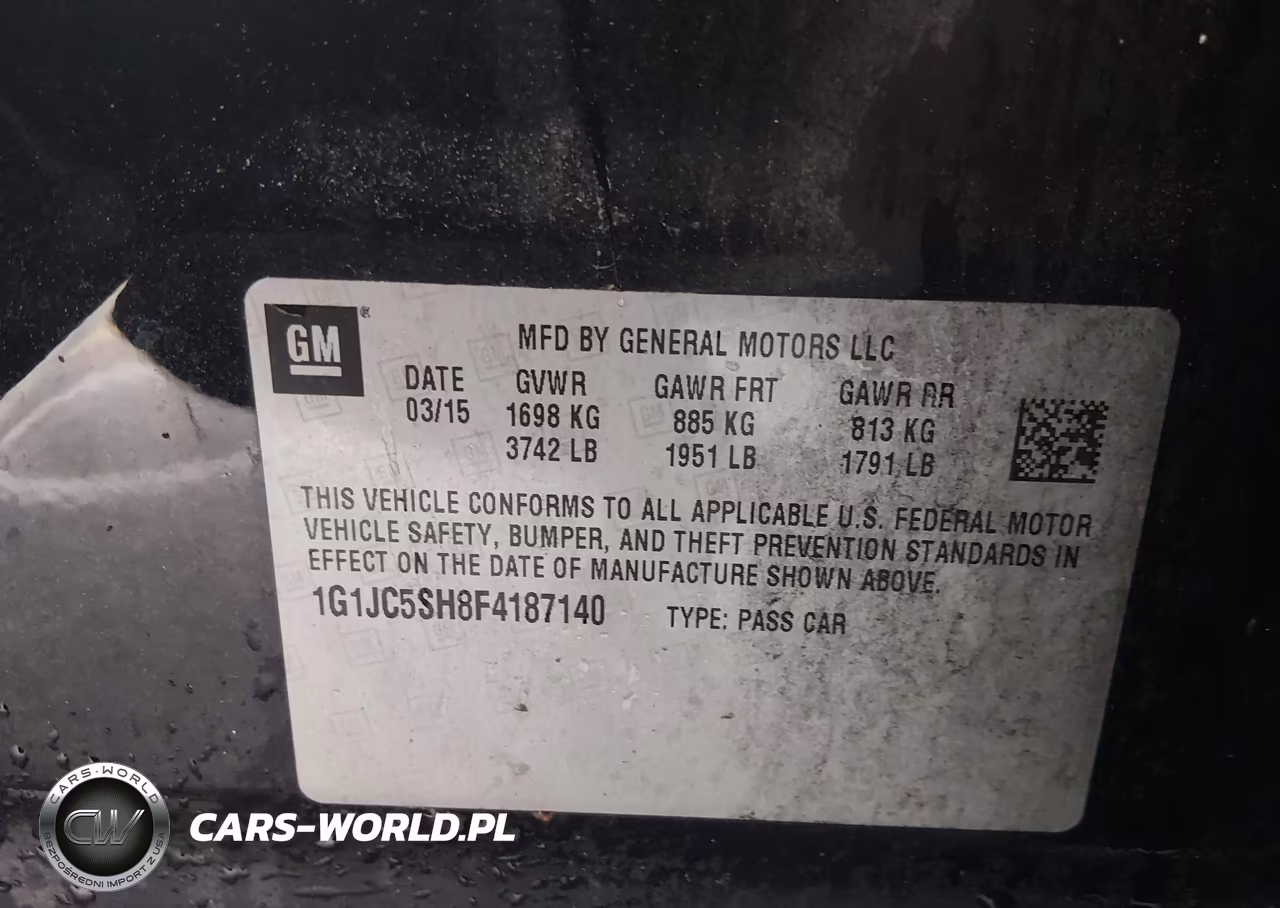 2015 Chevrolet Sonic Lt Auto VIN:1G1JC5SH8F4187140 - 9