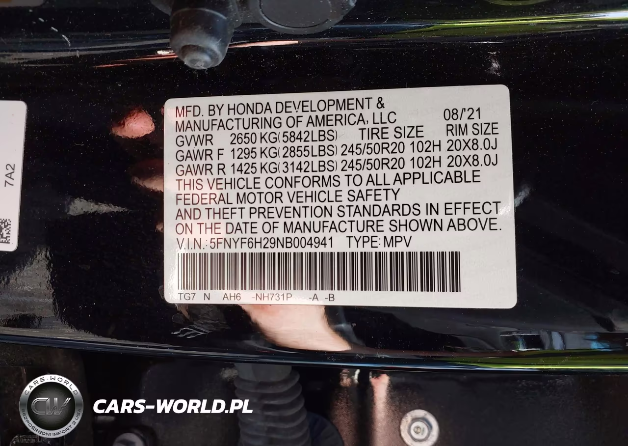 2022 Honda Pilot Awd Special Edition VIN:5FNYF6H29NB004941 - 9