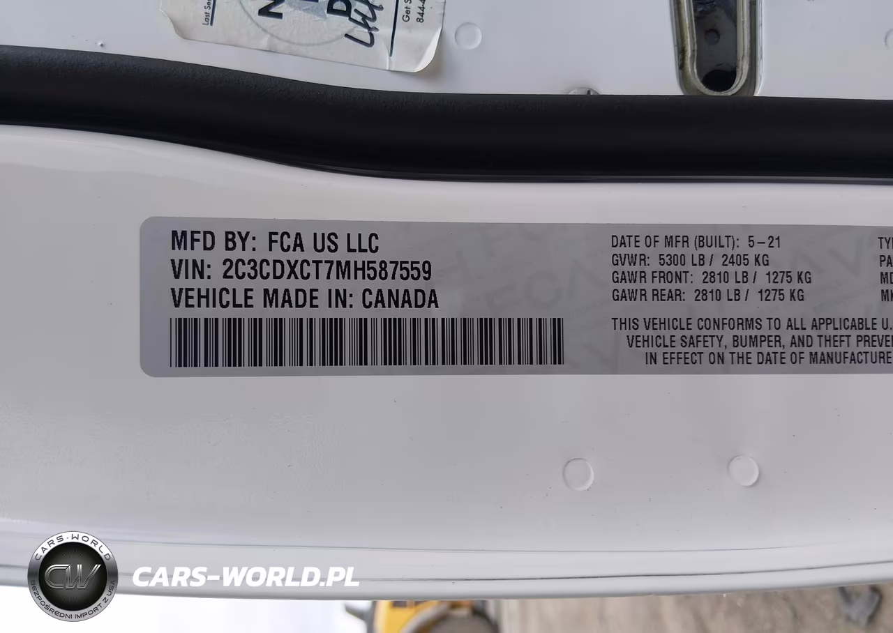 2021 Dodge Charger R-T Rwd VIN:2C3CDXCT7MH587559 - 9