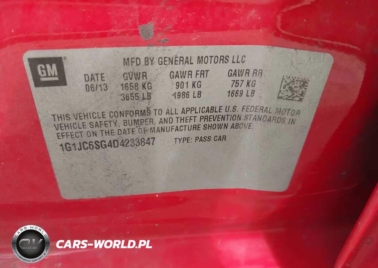 2013 Chevrolet Sonic Lt Auto VIN:1G1JC6SG4D4233847 - 9