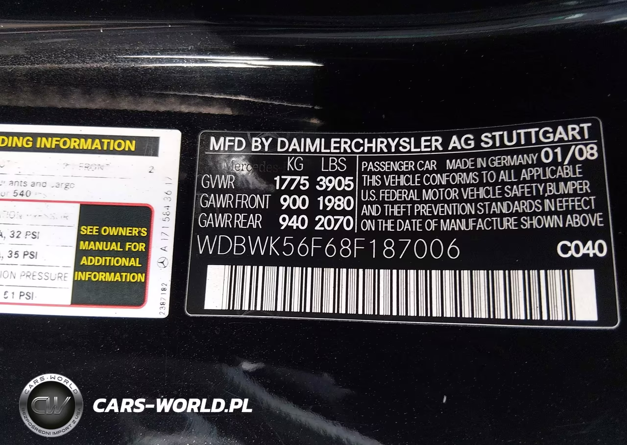 2008 Mercedes-Benz Slk 350 VIN:WDBWK56F68F187006 - 9