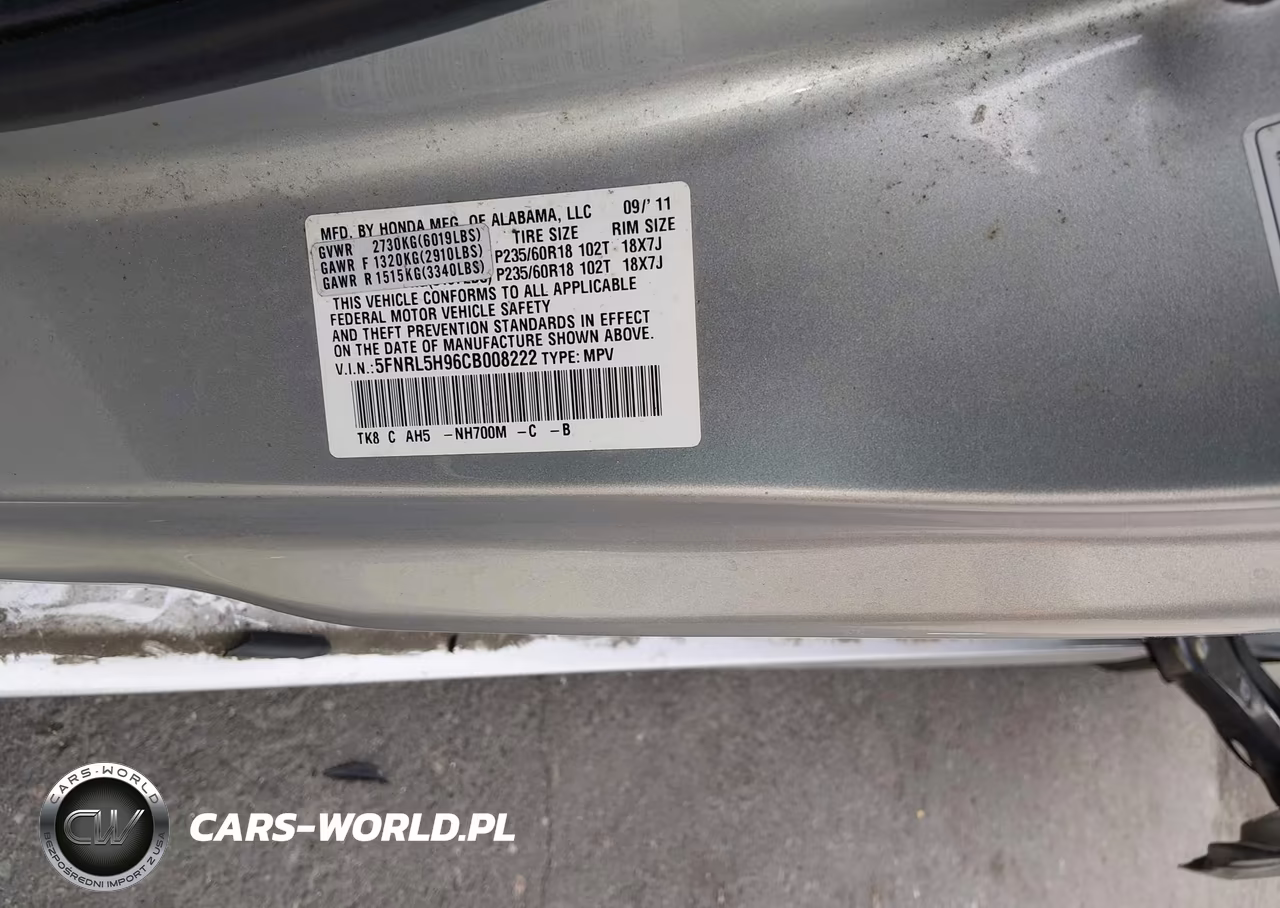 2012 Honda Odyssey Touring-Touring Elite VIN:5FNRL5H96CB008222 - 9