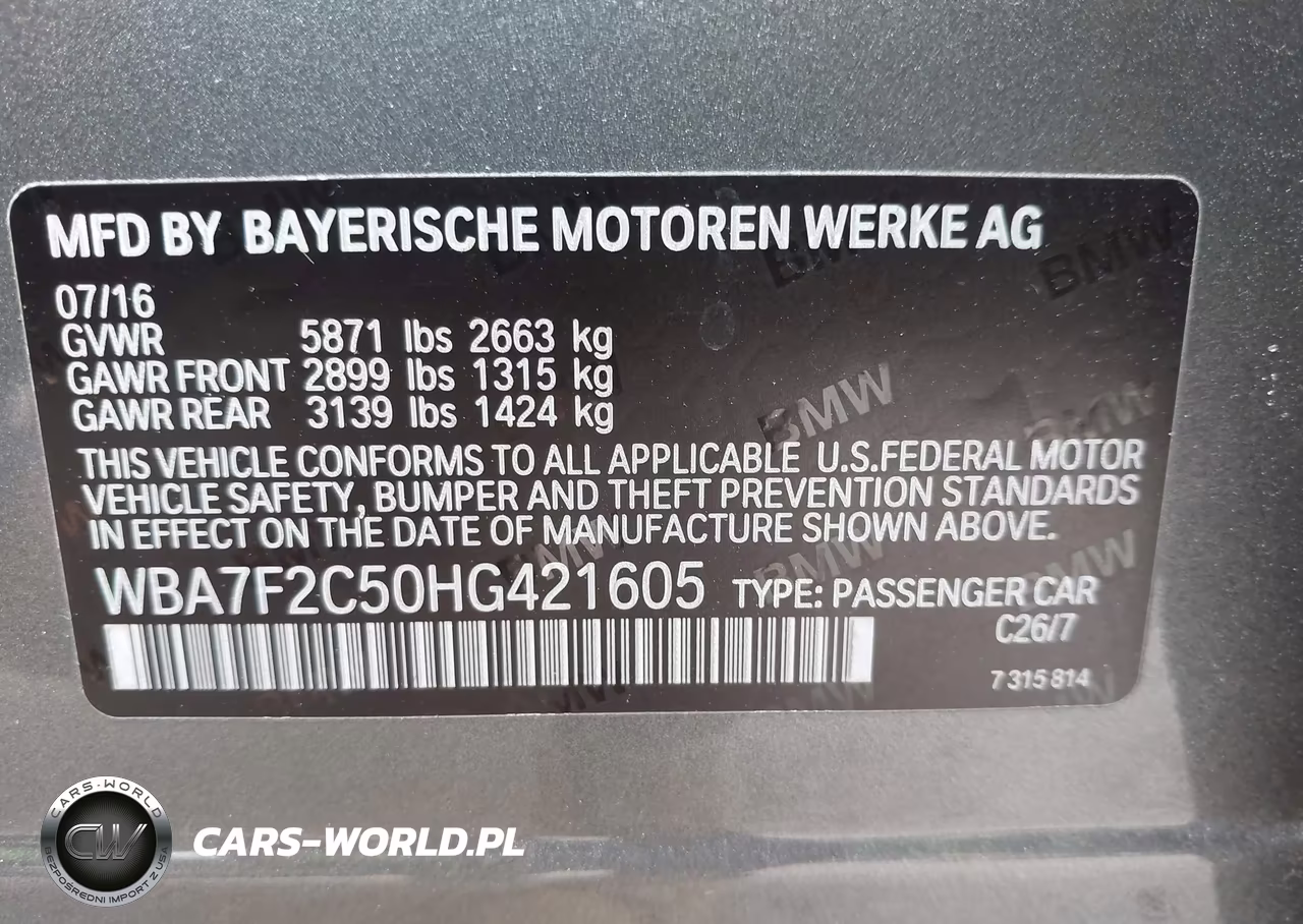 2017 BMW Alpina B7 xDrive VIN:WBA7F2C50HG421605 - 9