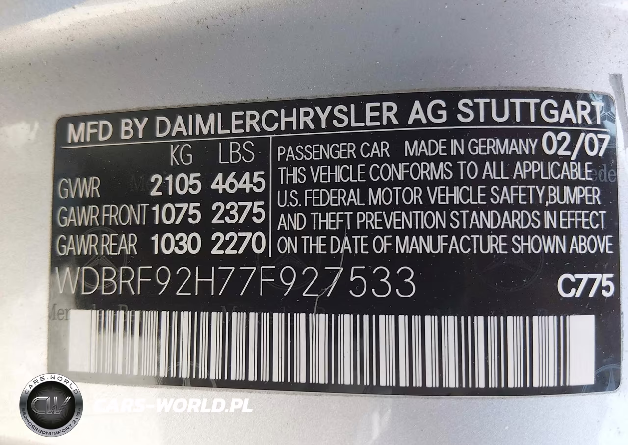 2007 Mercedes-Benz C 280 Luxury 4Matic VIN:WDBRF92H77F927533 - 9