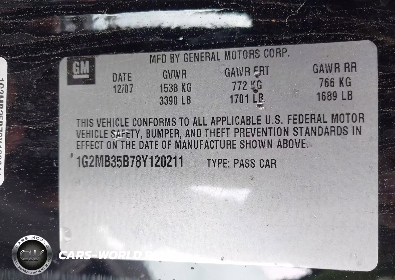 2008 Pontiac Solstice VIN:1G2MB35B78Y120211 - 9