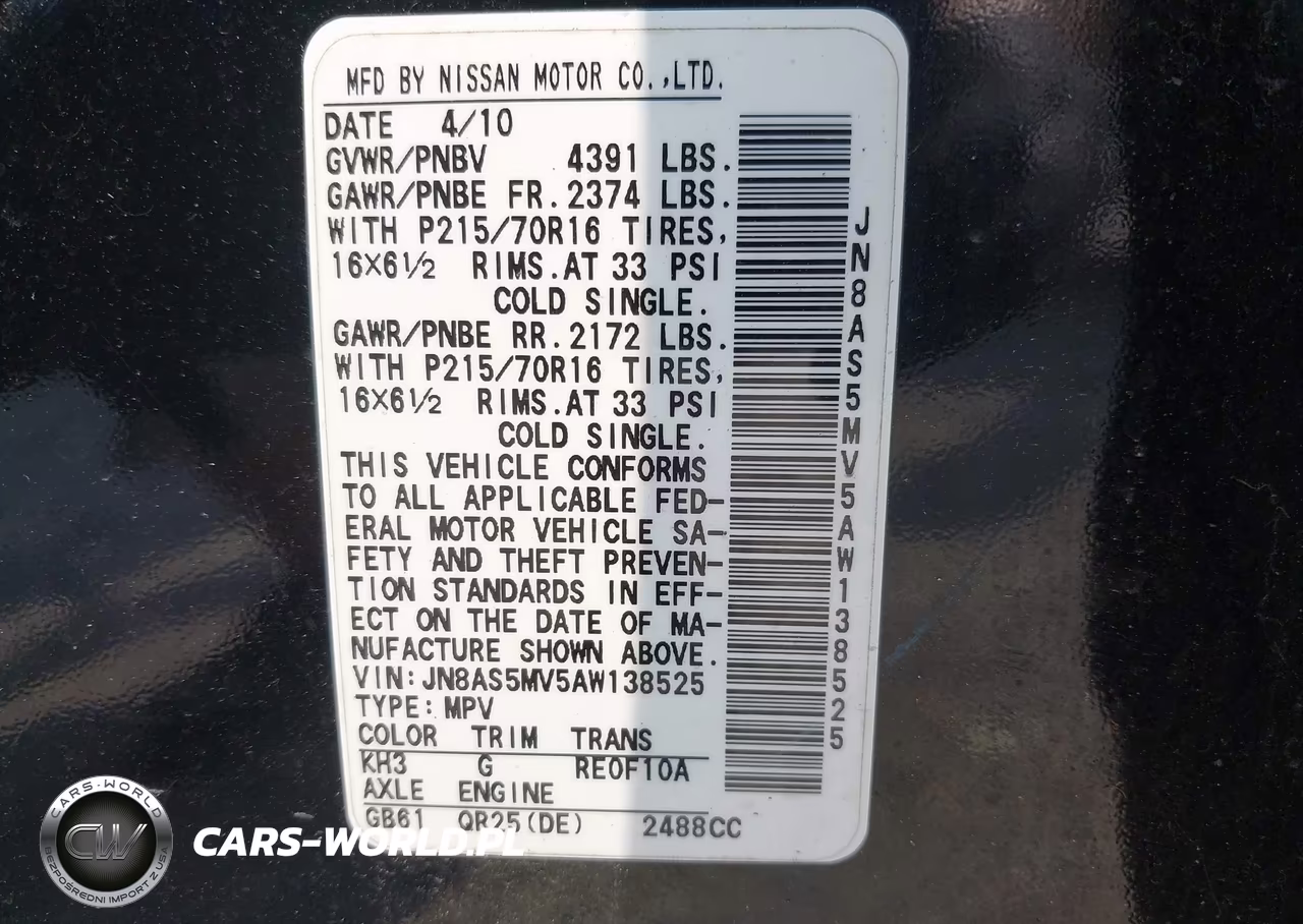 2010 Nissan Rogue S VIN:JN8AS5MV5AW138525 - 9