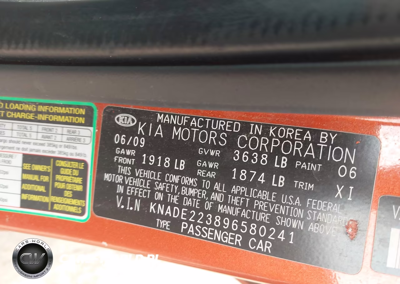2009 Kia Rio Lx VIN:KNADE223896580241 - 9