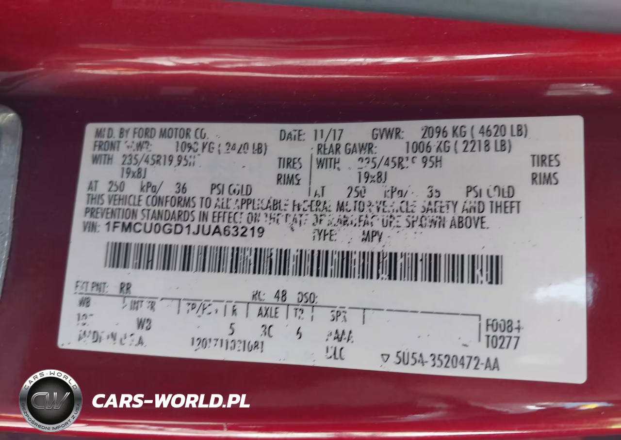 2018 Ford Escape Se VIN:1FMCU0GD1JUA63219 - 9