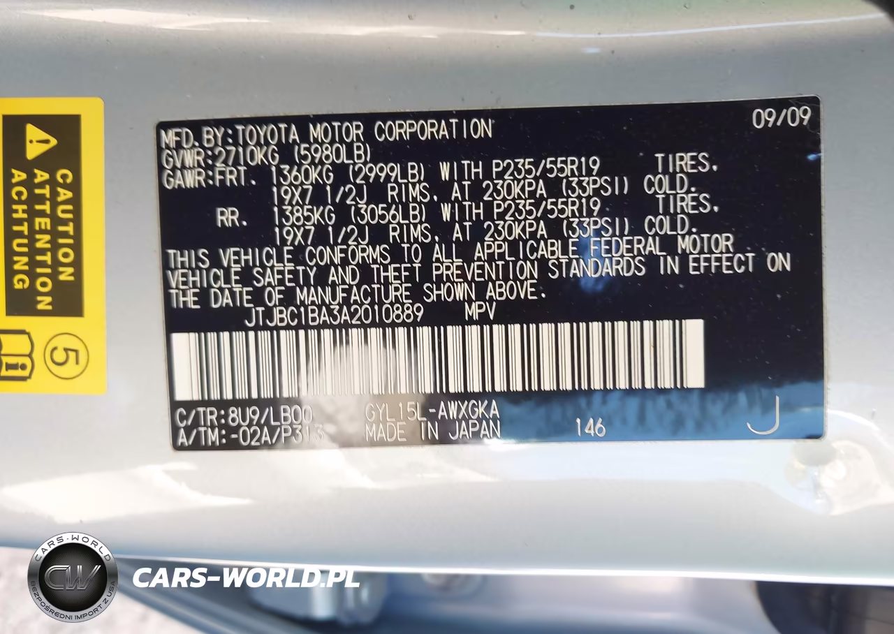 2010 Lexus Rx 450H VIN:JTJBC1BA3A2010889 - 9