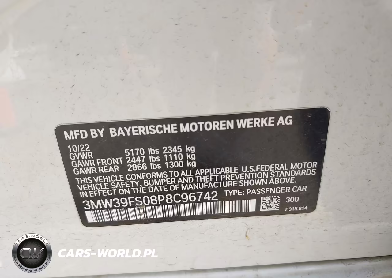 2023 BMW 330E xDrive VIN:3MW39FS08P8C96742 - 9