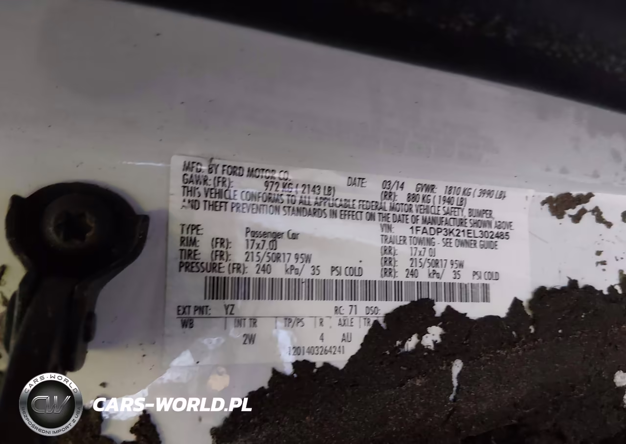 2014 Ford Focus Se VIN:1FADP3K21EL302485 - 9