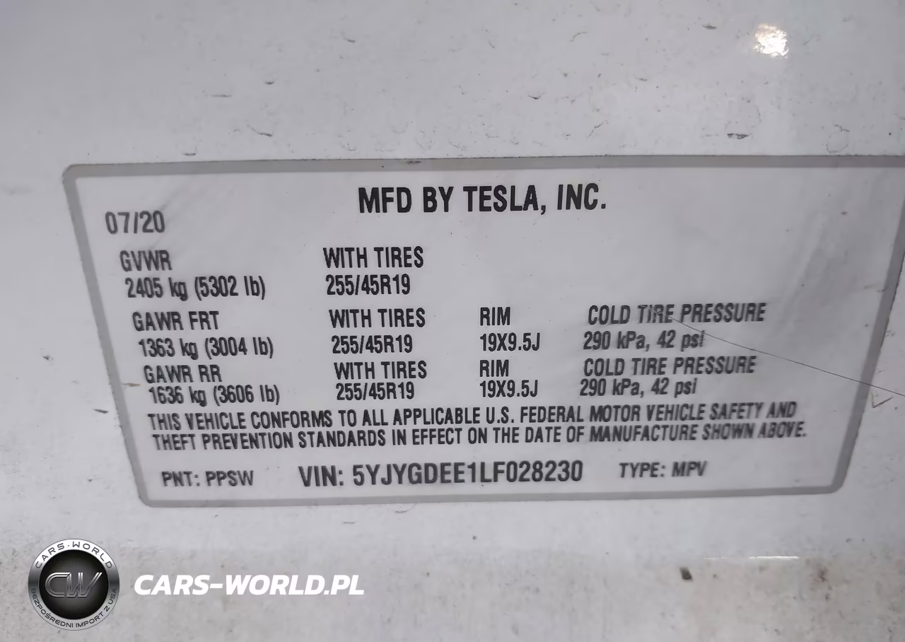 2020 Tesla Model Y Long Range Dual Motor All-Wheel Drive VIN:5YJYGDEE1LF028230 - 9