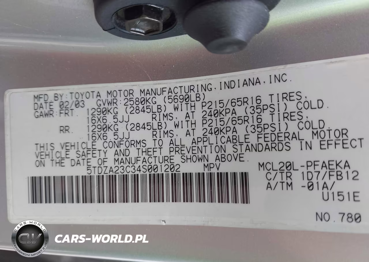 2004 Toyota Sienna Le VIN:5TDZA23C34S001202 - 9
