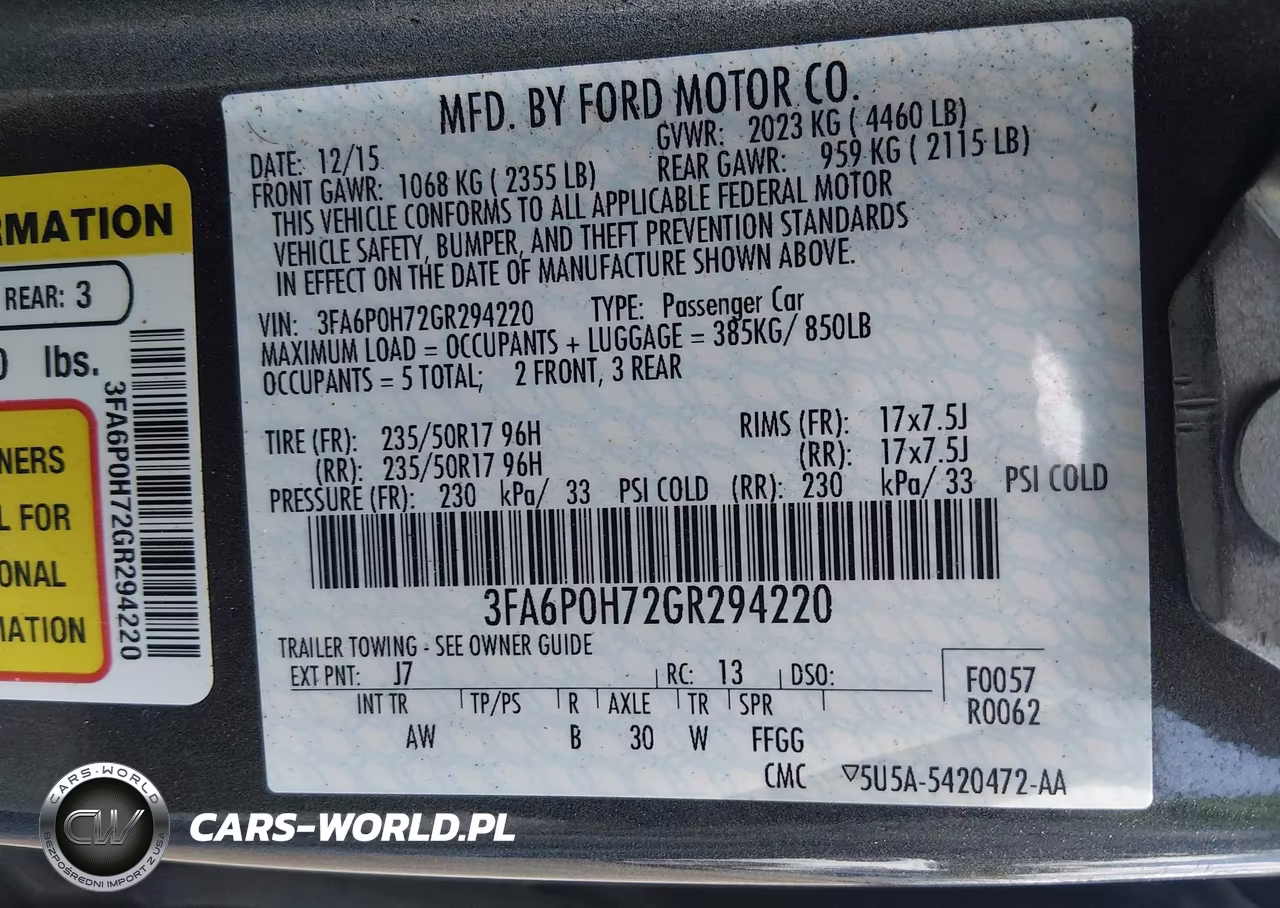 2016 Ford Fusion Se VIN:3FA6P0H72GR294220 - 9
