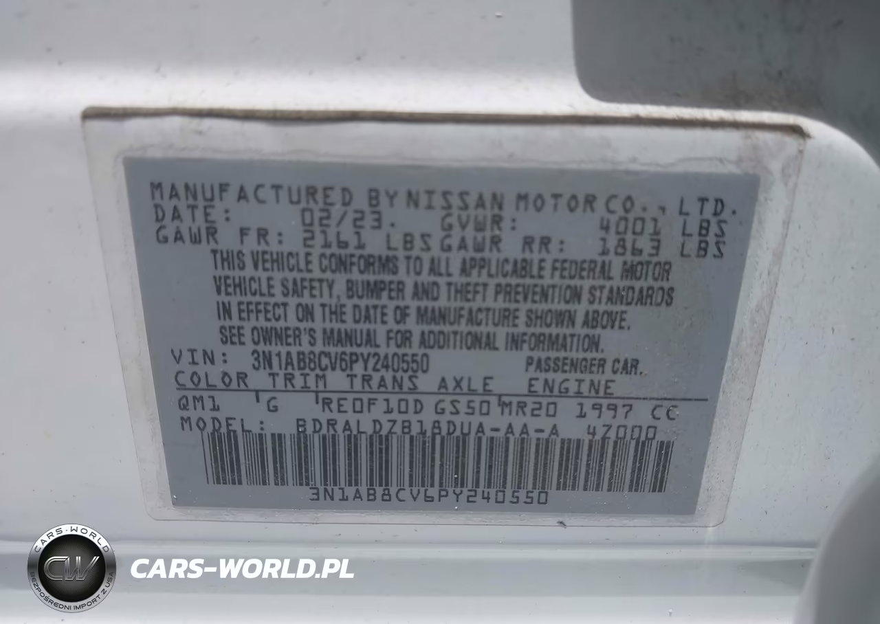 2023 Nissan Sentra Sv Xtronic Cvt VIN:3N1AB8CV6PY240550 - 9