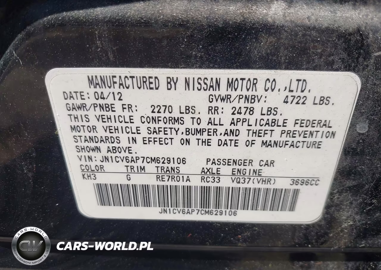 2012 Infiniti G37 Journey VIN:JN1CV6AP7CM629106 - 9