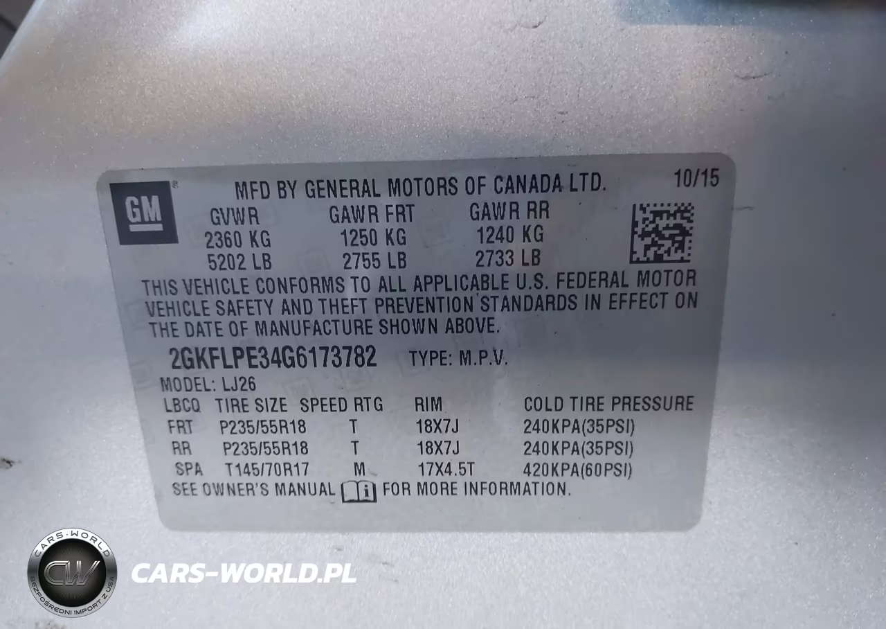 2016 GMC Terrain Slt VIN:2GKFLPE34G6173782 - 9