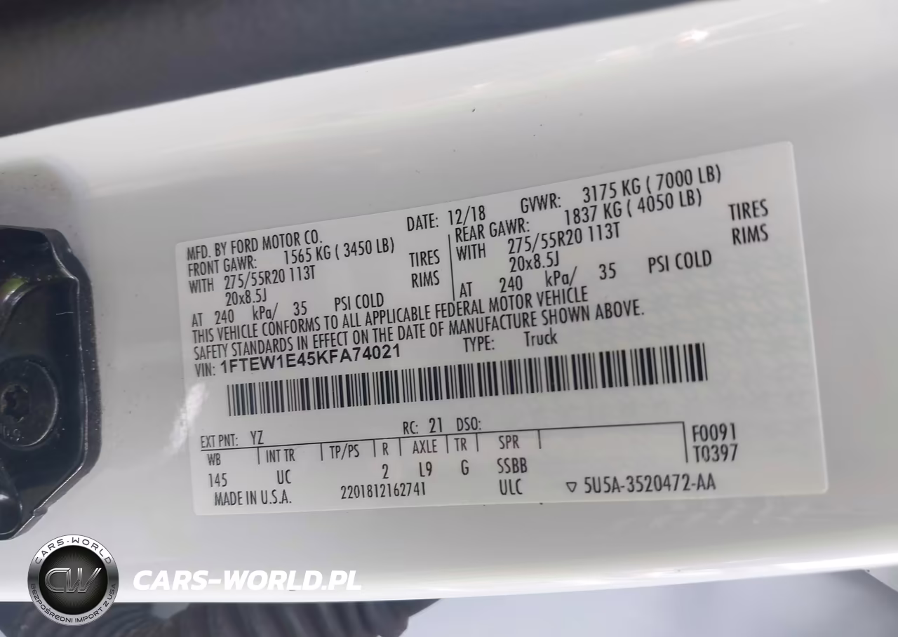 2019 Ford F-150 Xlt VIN:1FTEW1E45KFA74021 - 9