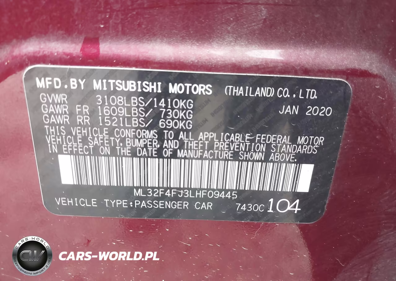 2020 Mitsubishi Mirage G4 Le VIN:ML32F4FJ3LHF09445 - 9