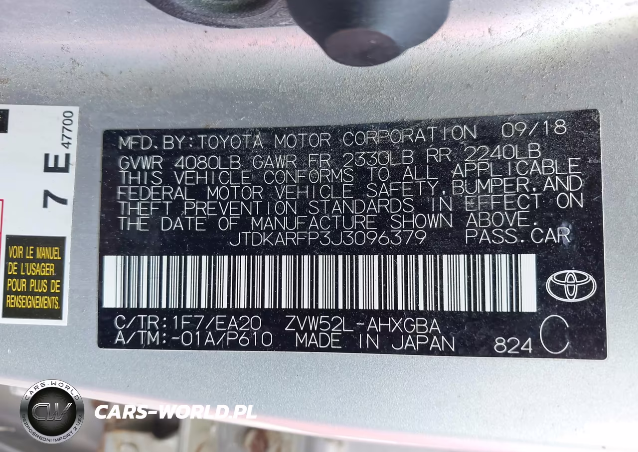 2018 Toyota Prius Prime Premium VIN:JTDKARFP3J3096379 - 9