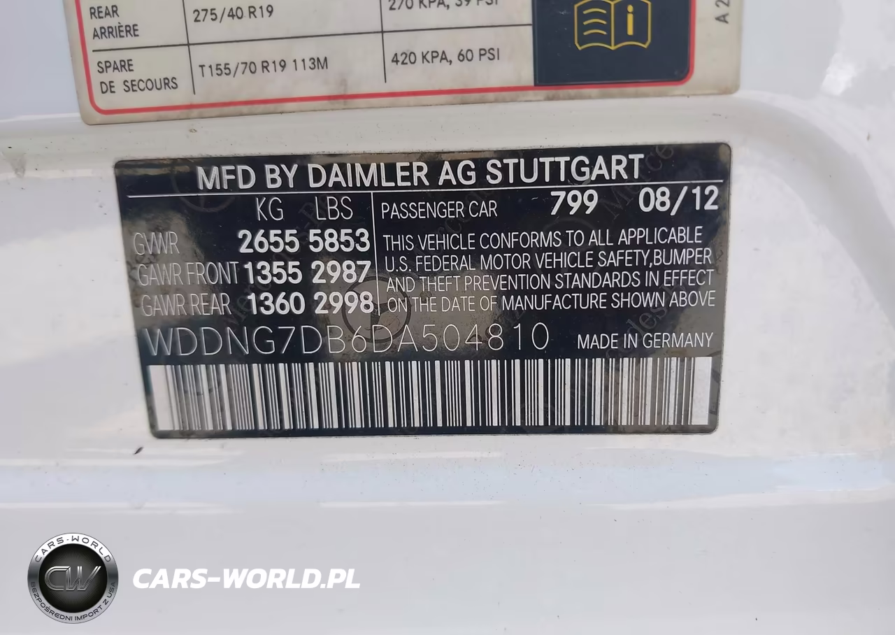 2013 Mercedes-Benz S 550 VIN:WDDNG7DB6DA504810 - 9