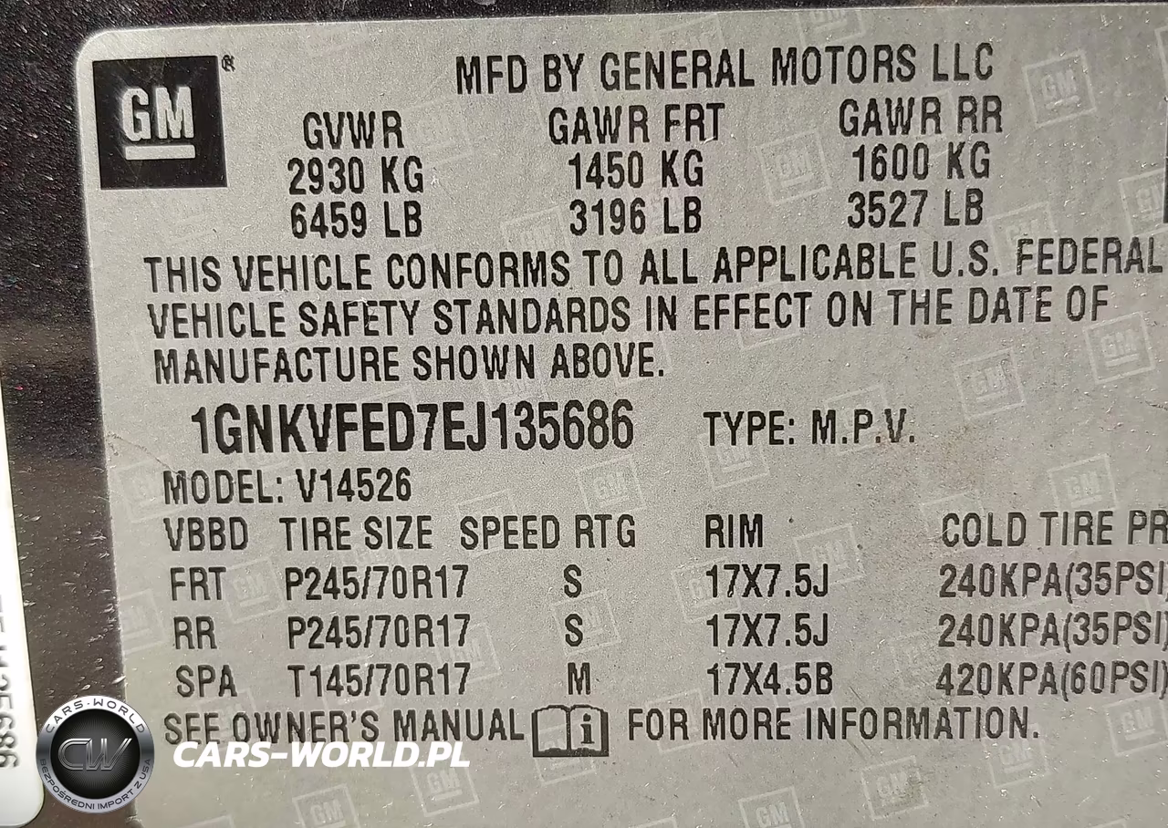 2014 Chevrolet Traverse Ls VIN:1GNKVFED7EJ135686 - 9