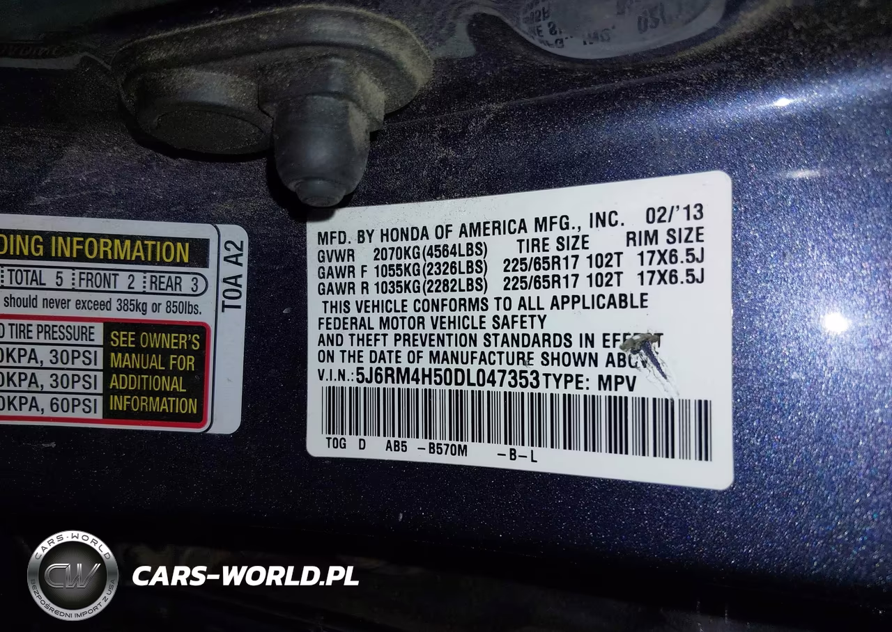 2013 Honda Cr-V Ex VIN:5J6RM4H50DL047353 - 9