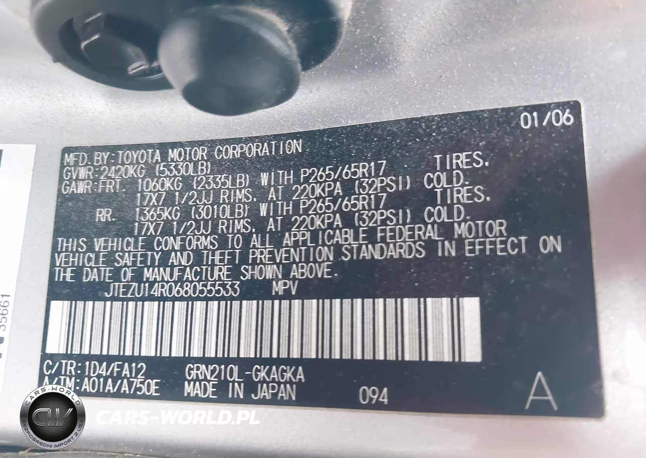 2006 Toyota 4Runner Sr5 V6 VIN:JTEZU14R068055533 - 9