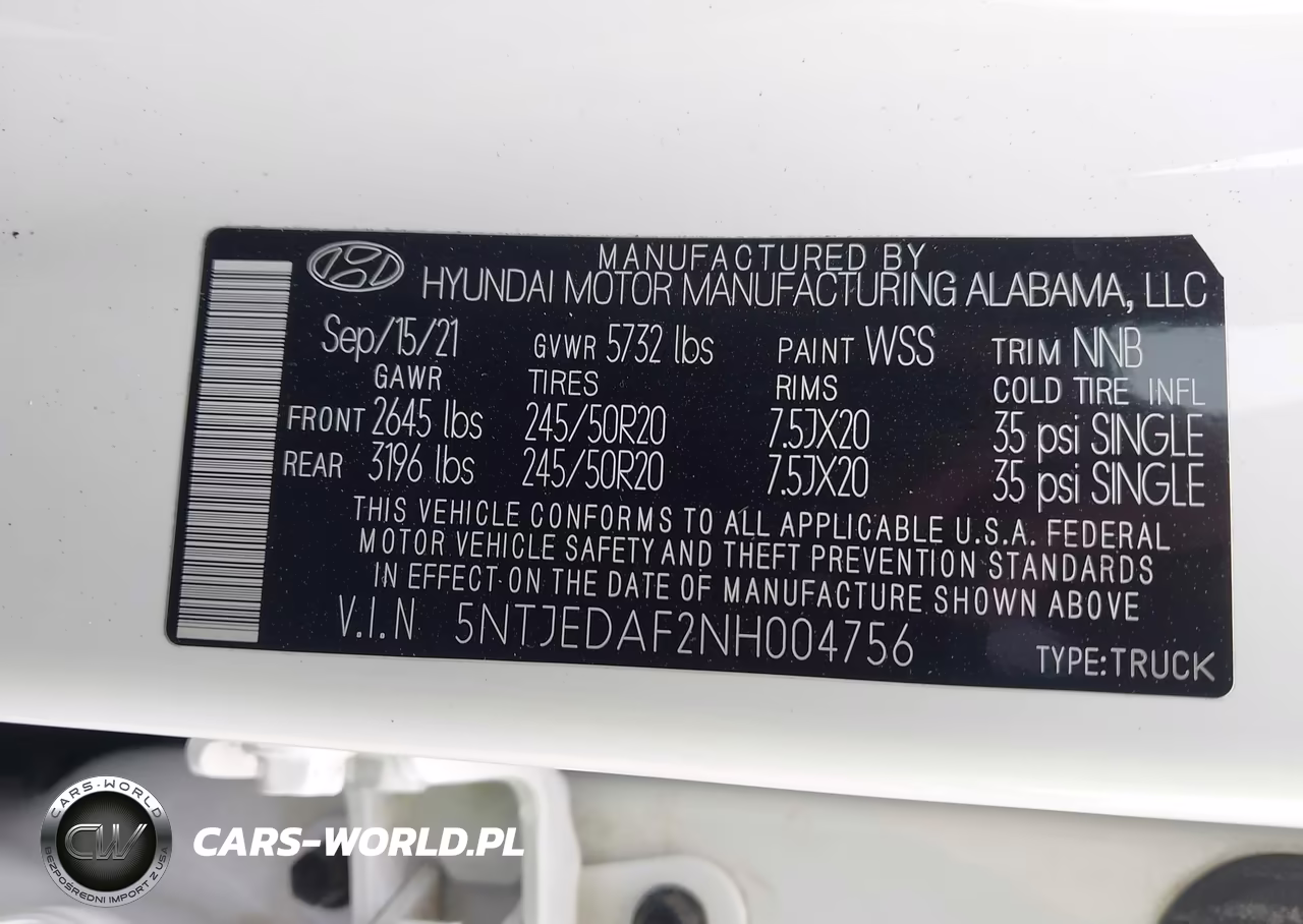 2022 Hyundai Santa Cruz Limited VIN:5NTJEDAF2NH004756 - 9