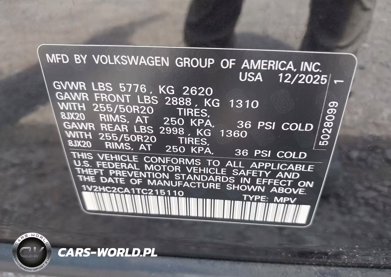 2026 Volkswagen Atlas Cross Sport Se With Technology VIN:1V2HC2CA1TC215110 - 9