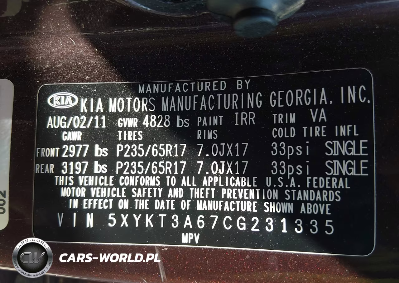 2012 Kia Sorento Lx VIN:5XYKT3A67CG231335 - 9