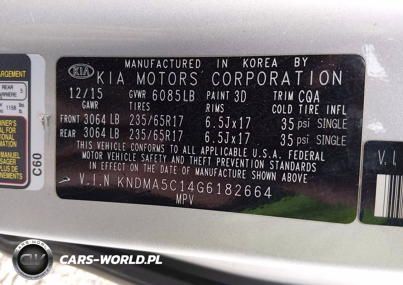 2016 Kia Sedona L VIN:KNDMA5C14G6182664 - 9
