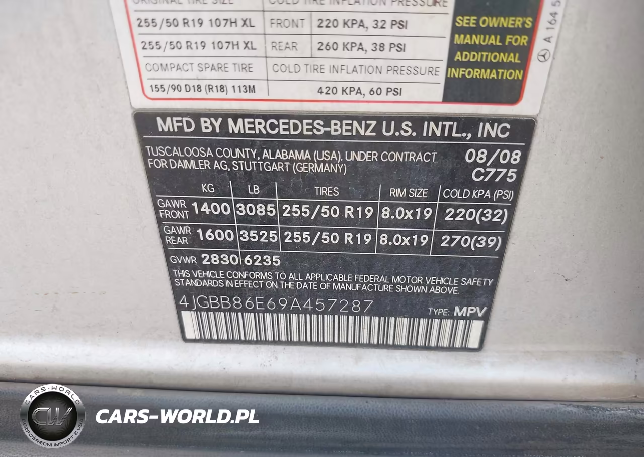 2009 Mercedes-Benz Ml 350 4Matic VIN:4JGBB86E69A457287 - 9