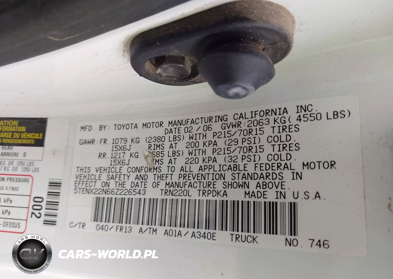 2006 Toyota Tacoma VIN:5TENX22N66Z226543 - 9