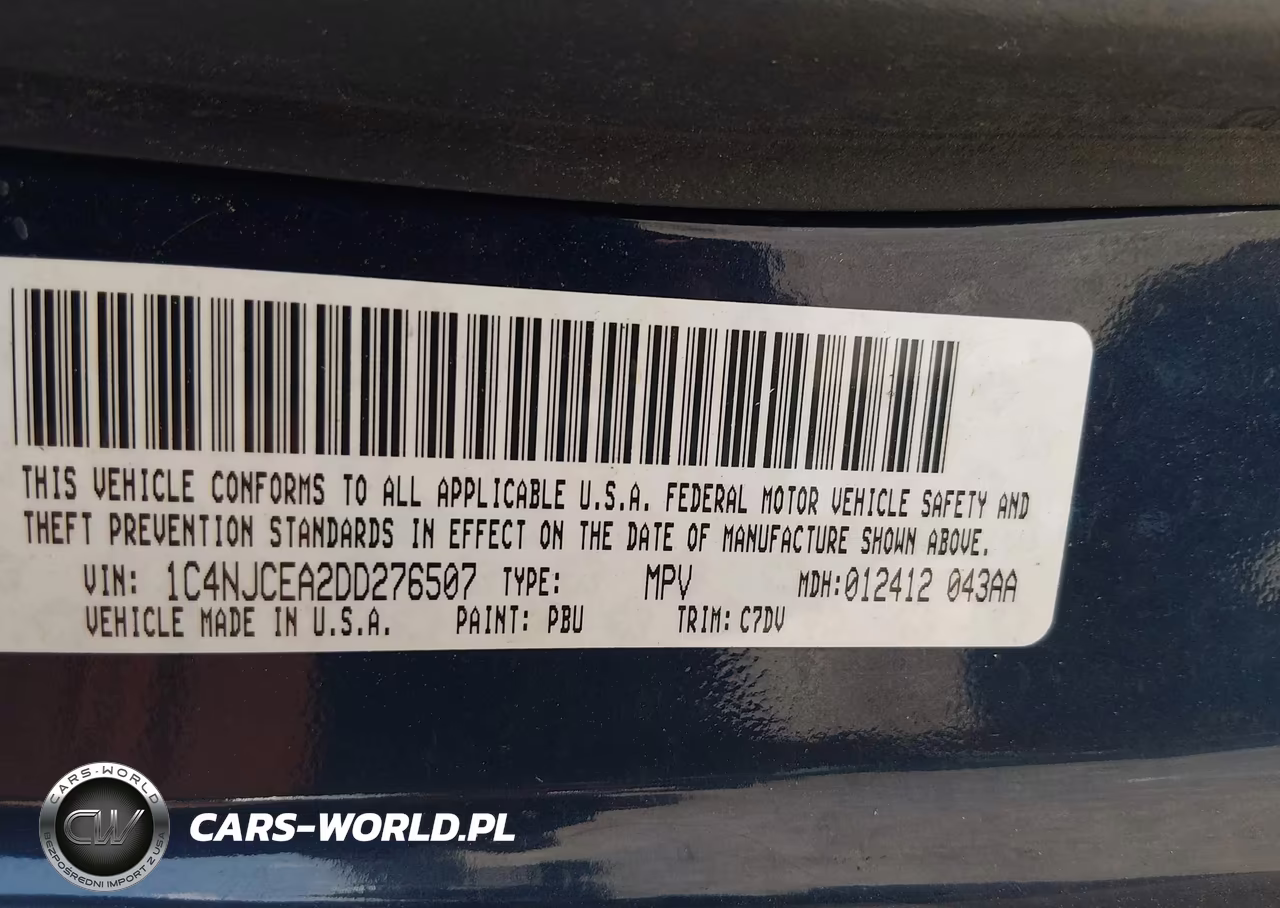 2013 Jeep Compass Latitude VIN:1C4NJCEA2DD276507 - 9